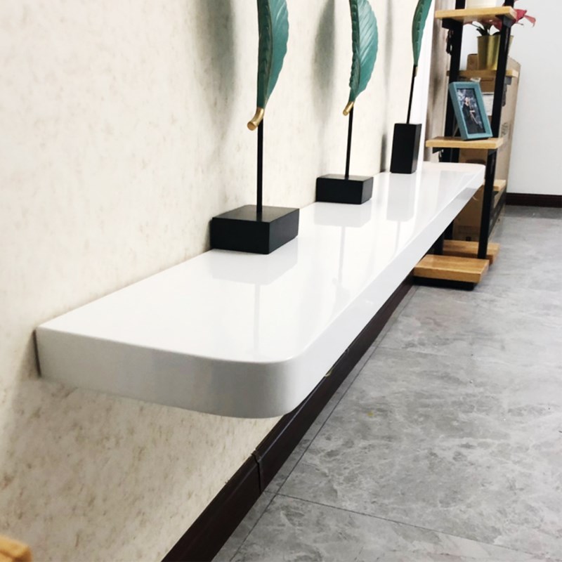 烤漆一字板墙上置物架客厅电视背景墙H壁挂墙面装饰悬挂简易电视
