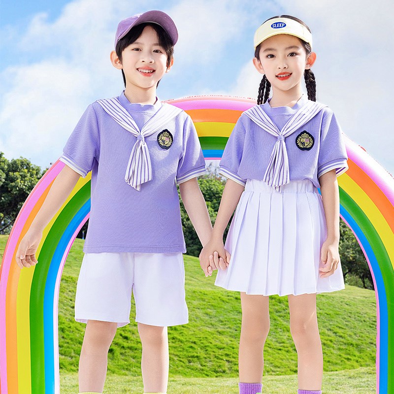小学生班服紫色连衣裙国学风六一儿童合唱演出服装幼儿园毕业园服