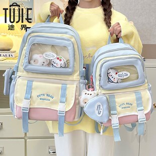 可爱儿童背包女孩轻便双肩包女童出游小背包小学生初中生书包痛包