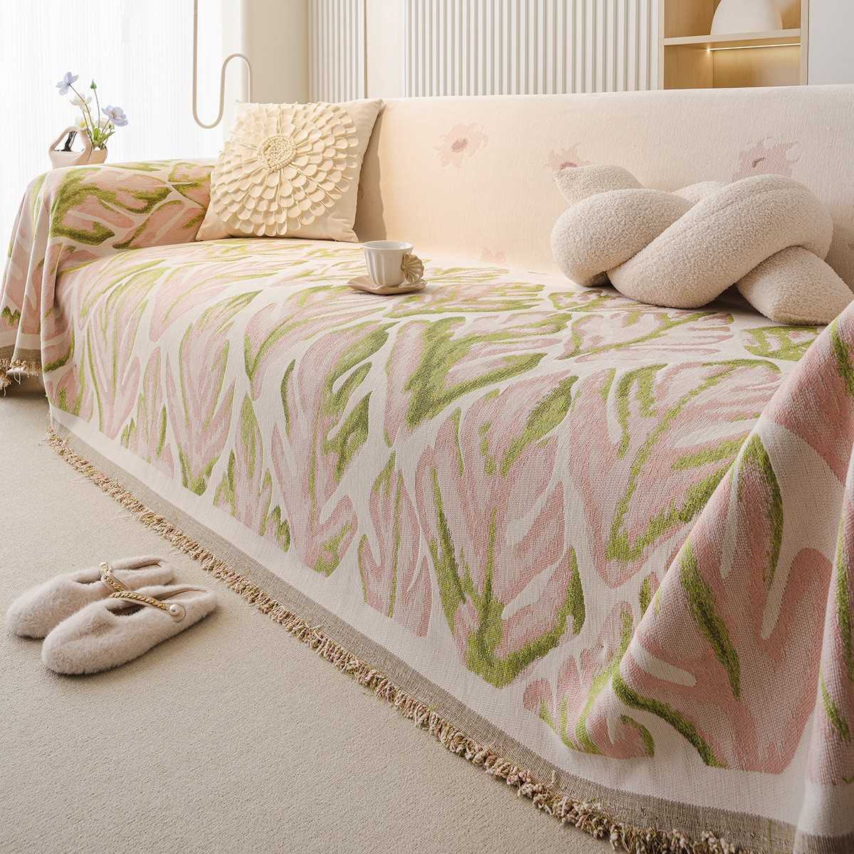 2025法式高级感沙发盖布雪尼尔四季通用沙发巾一整张全盖沙发套罩