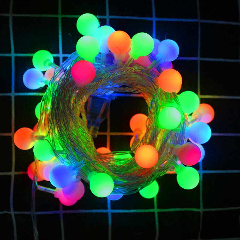 LED节日灯圆球彩灯串100米灯婚庆彩色造型灯圣诞节彩球厂家
