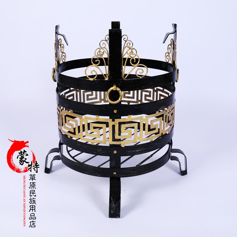 蒙古族祭火仪式火盆 蒙古大营篝火晚会道具火盆V架子蒙古包摆设
