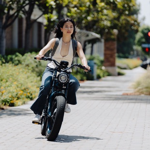 電瓶車巡航摩托車 Vtuvia復古電動自行車成人助力女生小型2025新款
