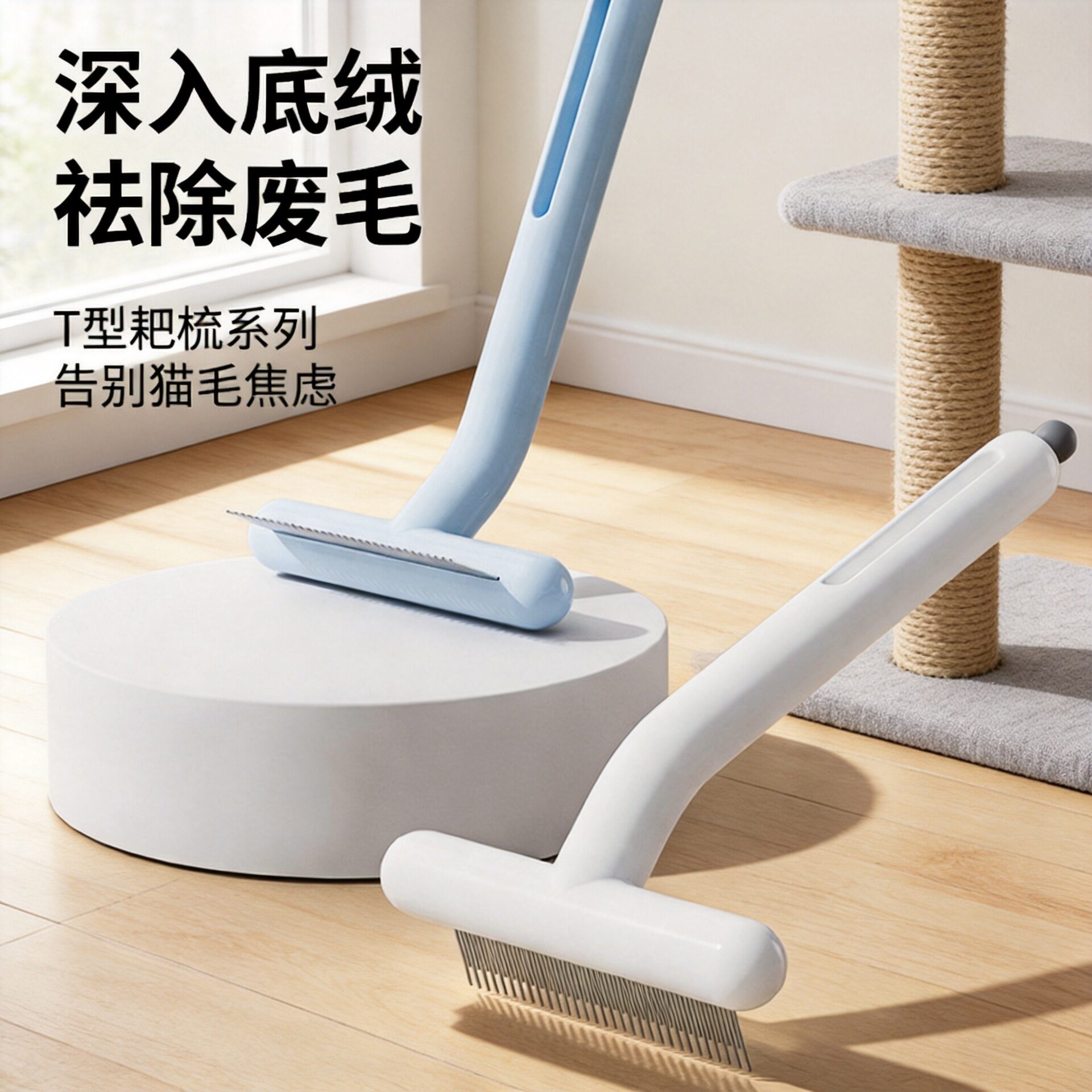 三合一猫狗造型开结去浮毛梳