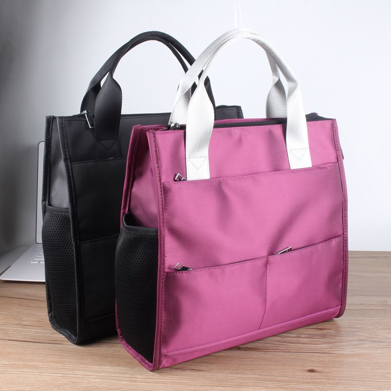 商务手提包办公包袋公务公文男式文件包牛津布时尚教师用学生书袋