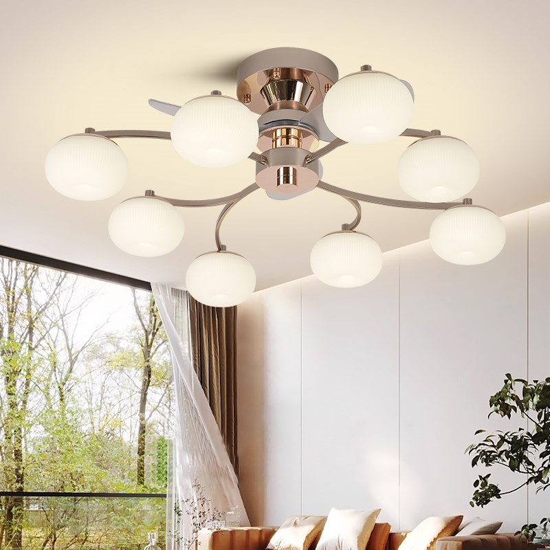 风扇灯2024新款客厅餐厅轻奢奶油风吊扇灯一体低楼层带电风扇灯具