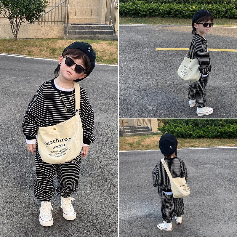 大容量儿b童包包潮酷男童宝宝斜挎包幼儿园小男孩洋气配饰帆布包