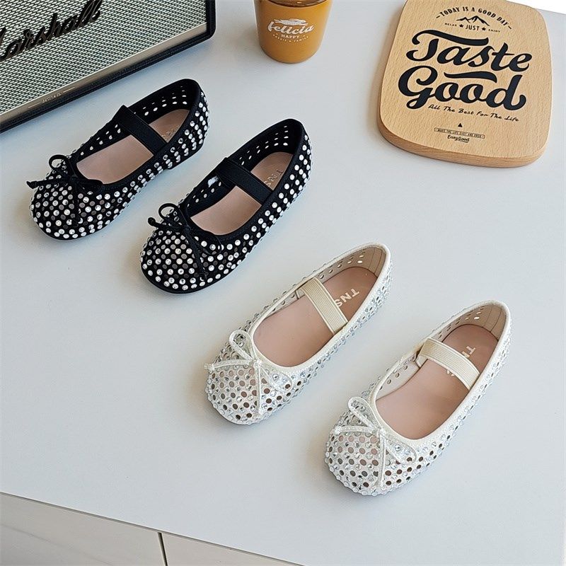 2371童鞋2025夏款韩版闪亮水钻镂空公主凉鞋时装鞋26-35码皮鞋,童鞋/婴儿鞋/亲子鞋,板鞋,淘宝优惠券,粉丝福利购,淘宝优惠卷