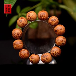天然竹根雕手串文玩竹制珠子手链配饰竹雕念珠竹念珠文玩满钉串
