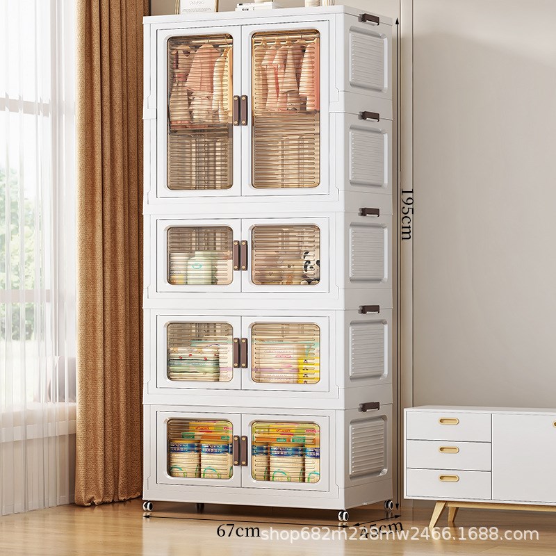卧室家用衣物收纳柜大容量分层储物柜衣帽间简易衣橱免安装储物柜