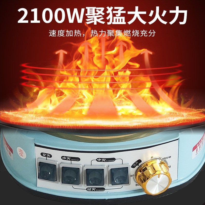 厂家直供铸铁电热锅家用多功能一体定时真不锈带蒸笼电蒸锅火锅