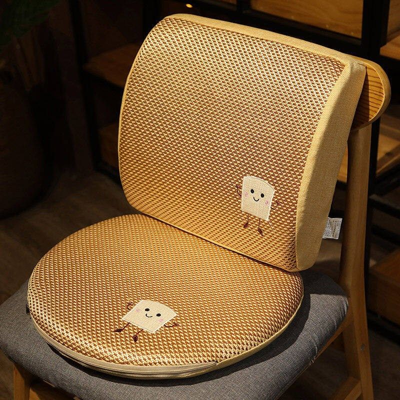 藤席夏季凉席坐垫靠背一体办公室记忆棉学生汽车座椅椅垫,居家布艺,椅垫,淘宝优惠券,粉丝福利购,淘宝优惠卷