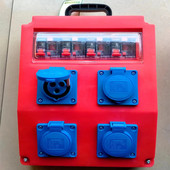 工地手提箱五孔插座工业插10A 四芯32A移动 16A通用5眼工业插三芯