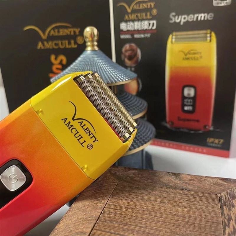 发廊剃须刀三网刀头电动增白器可水洗刮胡刀液晶显示理发剃光头机