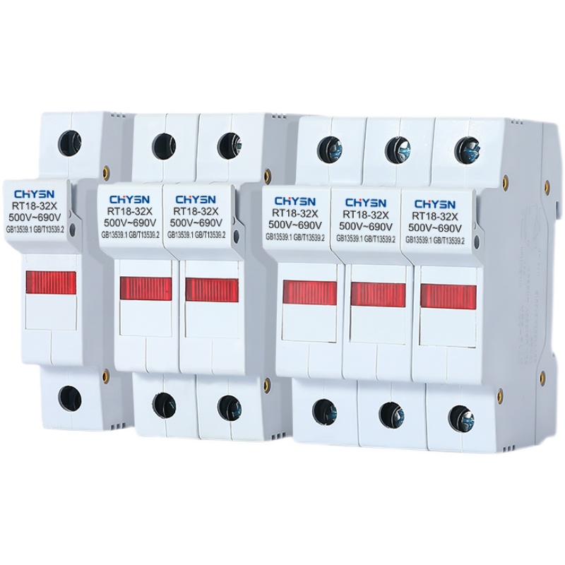 保险丝座RT18-32X/63X导轨熔断器底座R015陶瓷保险管10*38熔芯