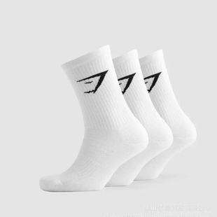 一包3双 现货GYMSHARK 男女运动健身袜子 3PK 无退换 CREWSOCKS