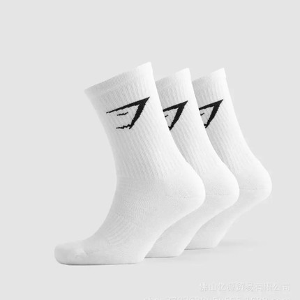 现货GYMSHARK CREWSOCKS (3PK)男女运动健身袜子 一包3双 无退换