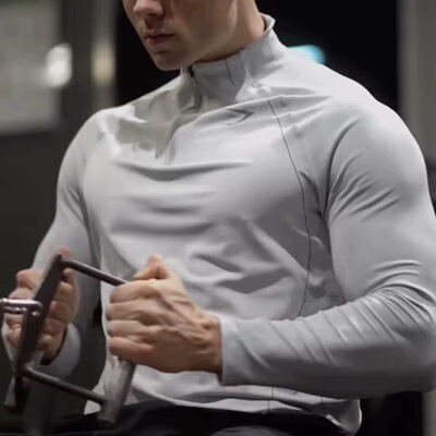 GYMSHARK APEX男¼拉链秋冬健身运动休闲无缝修身显身材立领长袖