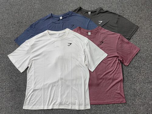 GYMSHARK ESSENTIAL2.0运动T恤男鲨鱼OVERSIZE宽松健身训练短袖