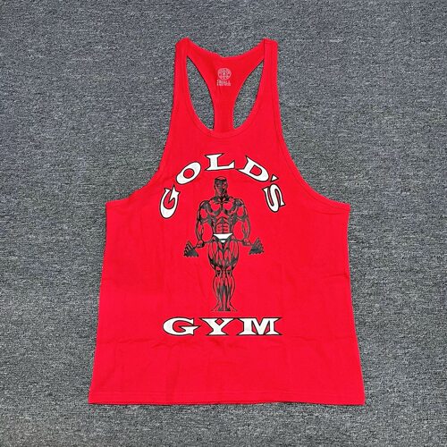 美国GOLDSGYM工字训练棉质背心