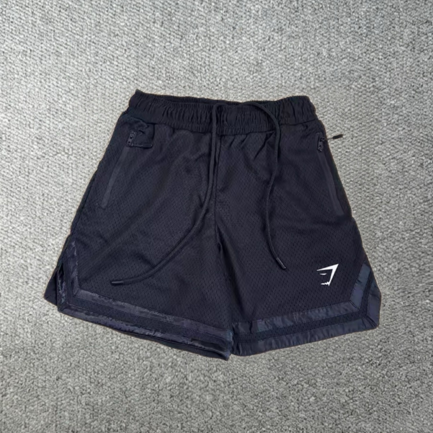 GYMSHARK Varsity男士美式运动健身篮球休闲速干五分短裤子带拉链