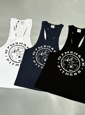 Gymshark legacy stringer运动健身细带工字棉质背心男士训练吊带