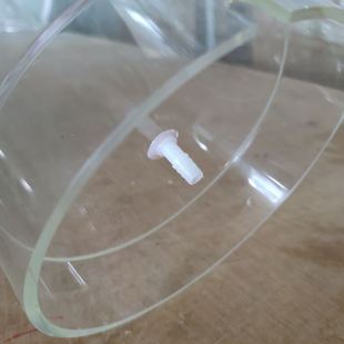 透明亚克力水实验仪器管道有机玻璃圆形出水口试验设备配件