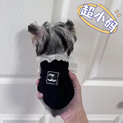 超小体犬约克夏衣服小狗狗奶狗一斤内保暖小背心秋冬季冬天款