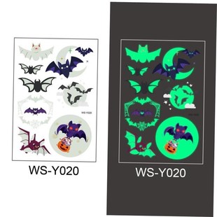 Hallowehen Stickers 1pc Tattoo Waterproof Luminous Temporary