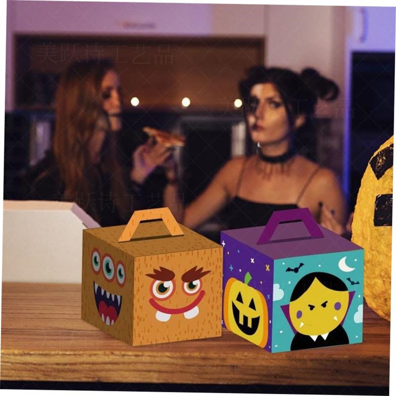 Hallocween party candy box Pumpkin candy cookie box万圣节礼