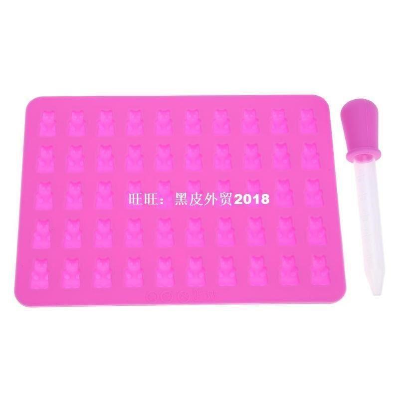 50 Gricds Gummy Bears Silicone Chocolate Candy Cake Mold Ice
