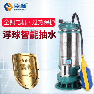 臣源220V不锈钢潜水泵 水v泵农用排污泵 污水泵家用抽水泵灌溉农