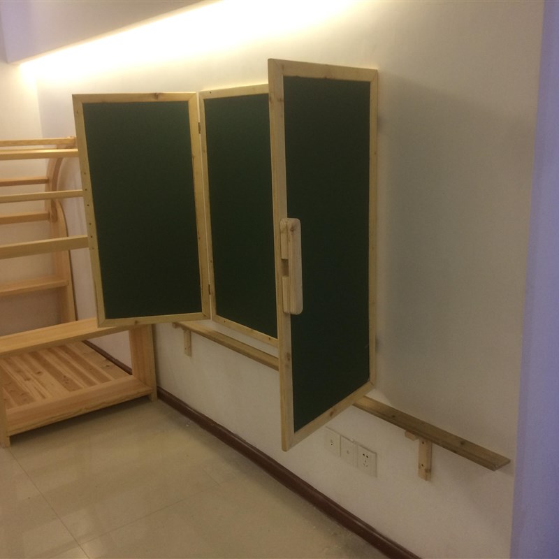 实木边框折叠造型黑色u绿色单面双面黑板专业定制黑板