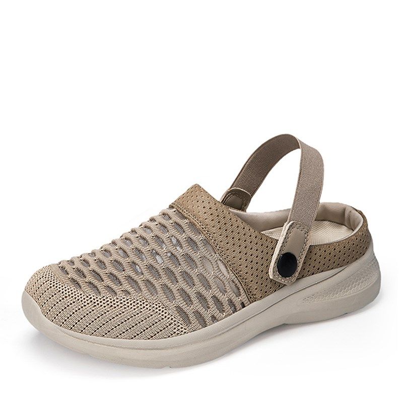 老人凉鞋男女款软底防滑老年人包头半拖鞋2025新款U妈妈洞洞凉拖,女鞋,罗马凉鞋,淘宝优惠券,粉丝福利购,淘宝优惠卷