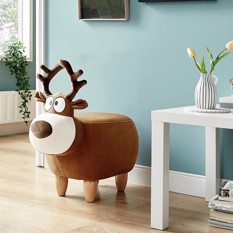 恃宠动物凳圣诞鹿换鞋凳储物矮凳客厅网红卡通动物椅儿.童小沙发,住宅家具,卡通凳/异形凳,淘宝优惠券,粉丝福利购,淘宝优惠卷