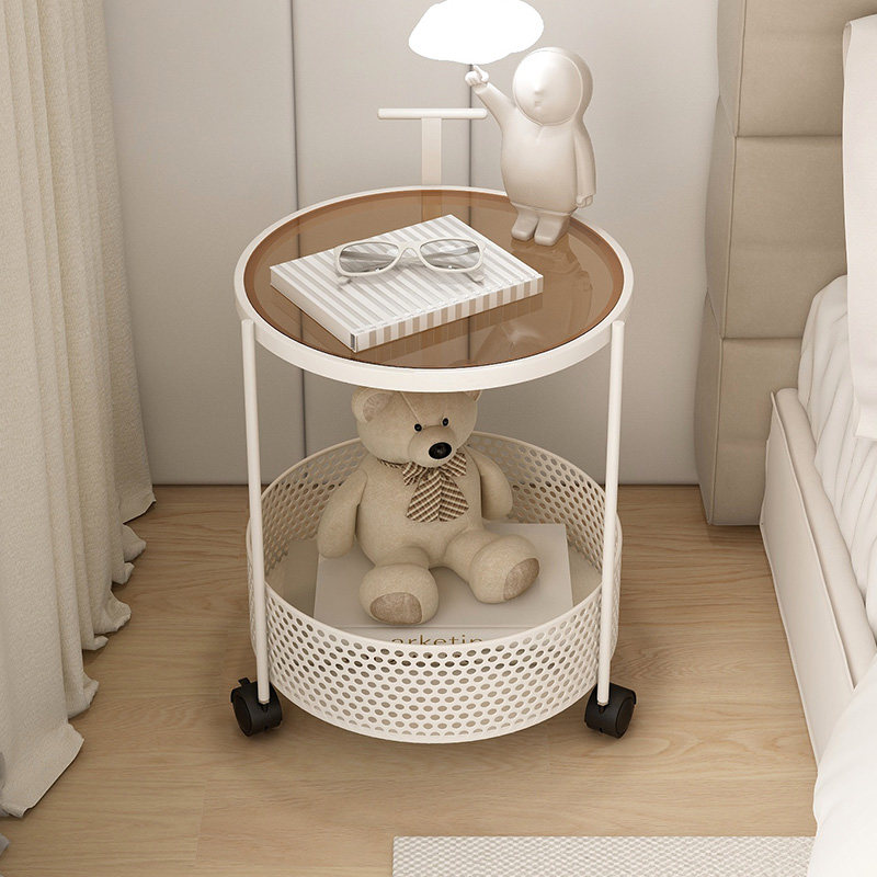 奶油风客厅沙发边几角几网红高颜值收纳小推车阳台可X移动圆形茶,住宅家具,移动边几/推车,淘宝优惠券,粉丝福利购,淘宝优惠卷