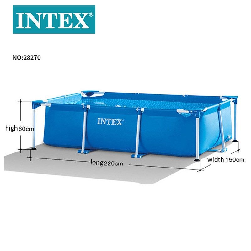 INTEX游泳池方形支架水池圆形支架泳池家庭户外私人大型戏水池
