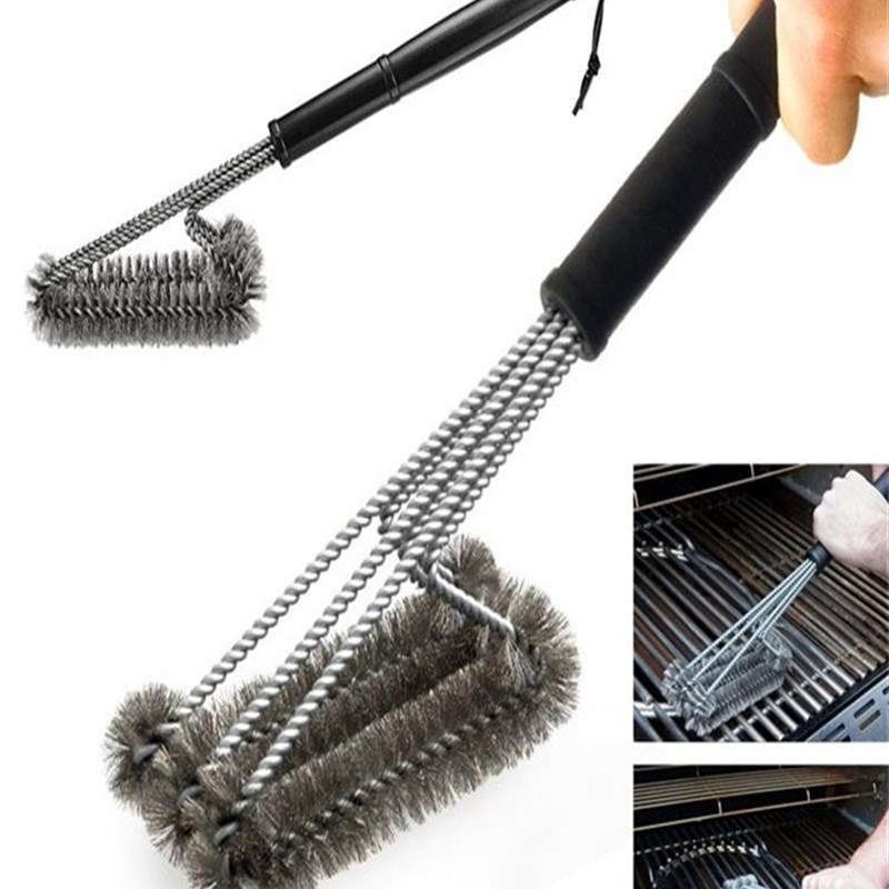 2TOE18英寸长柄烧烤清洁刷钢丝刷烤网刷子烤炉刷烧烤清洁钢刷