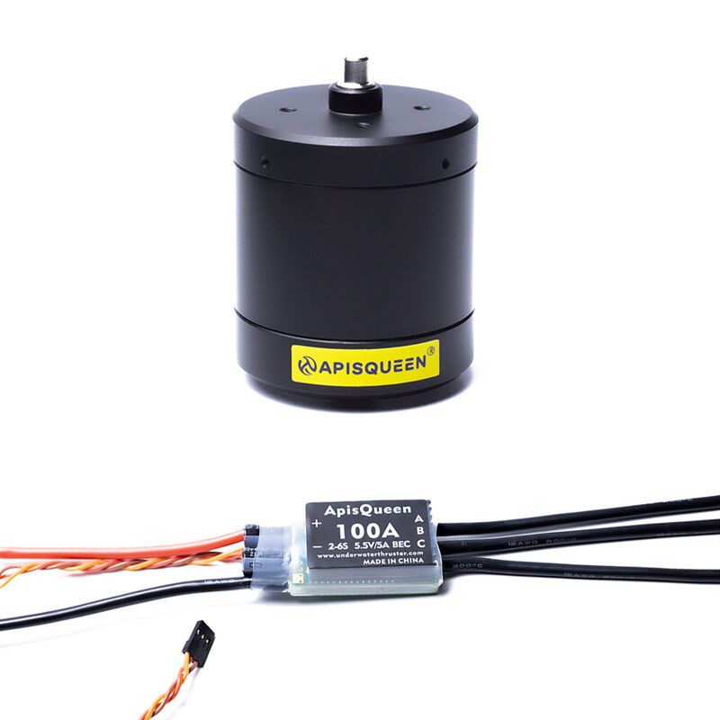 APISQUEEN 无刷水下电机A4650 24V 960W用于水下推进器无人船ROV