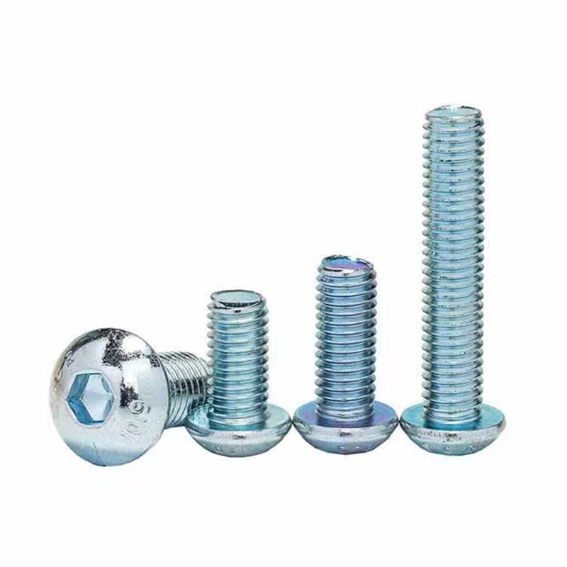 10.9级镀锌高强度半圆头内六角螺栓 盘头元杯螺丝钉M8*M10xM12m16