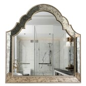 饰镜家居艺术仿古镜挂镜样板房背景墙镜子定制 壁炉装 欧式 复古软装