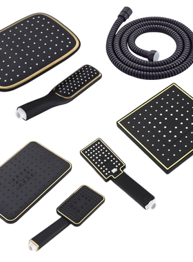 通用塑料黑色洒单头顶喷淋雨软管接头喷头小手持莲蓬头