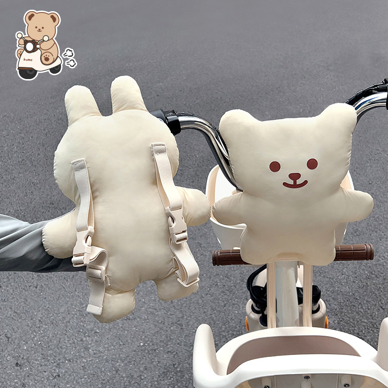 电动车前置座椅防撞垫护头枕电瓶摩托车宝宝婴儿防撞头垫加厚加大