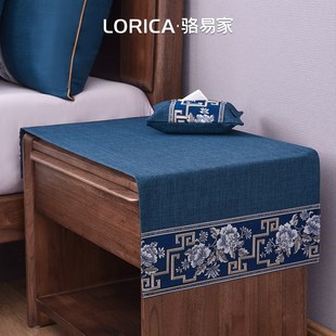 防尘罩布民宿家用酒店冰箱盖巾洗衣机布垫 国色芳华床头柜盖布中式