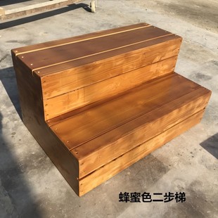 家用梯实木二步梯凳两用梯凳子台阶脚踏双层飘窗梯二层梯踏步楼