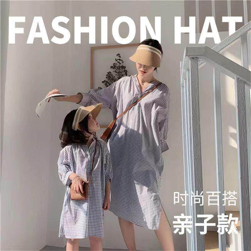 珍珠空顶帽女夏遮阳帽女防晒草帽亲子沙滩帽大檐无顶发箍太阳帽