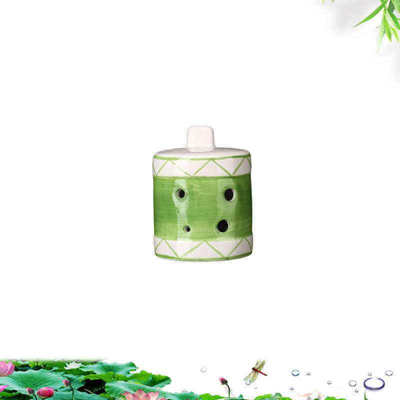 非洲鼓笛 卡通手绘乐器陶笛6孔酒桶笛子口哨陶瓷家居摆件饰品礼品