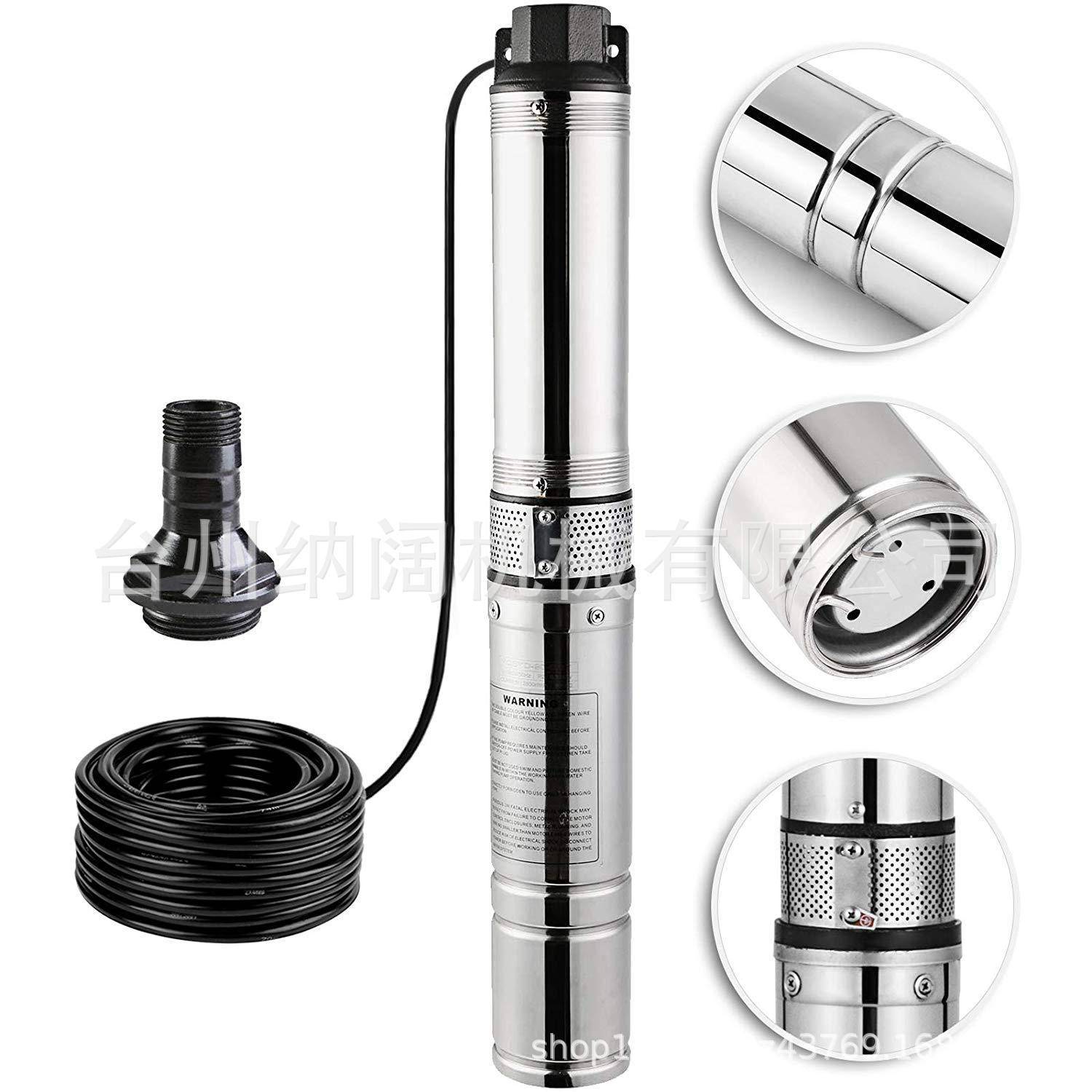 跨境不锈钢深井潜水泵150ft25GPM4