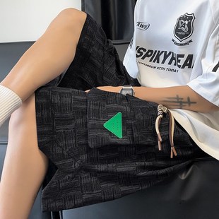 短裤男口袋高街潮流宽松直筒休闲工装休闲男款夏季潮牌透气五分裤