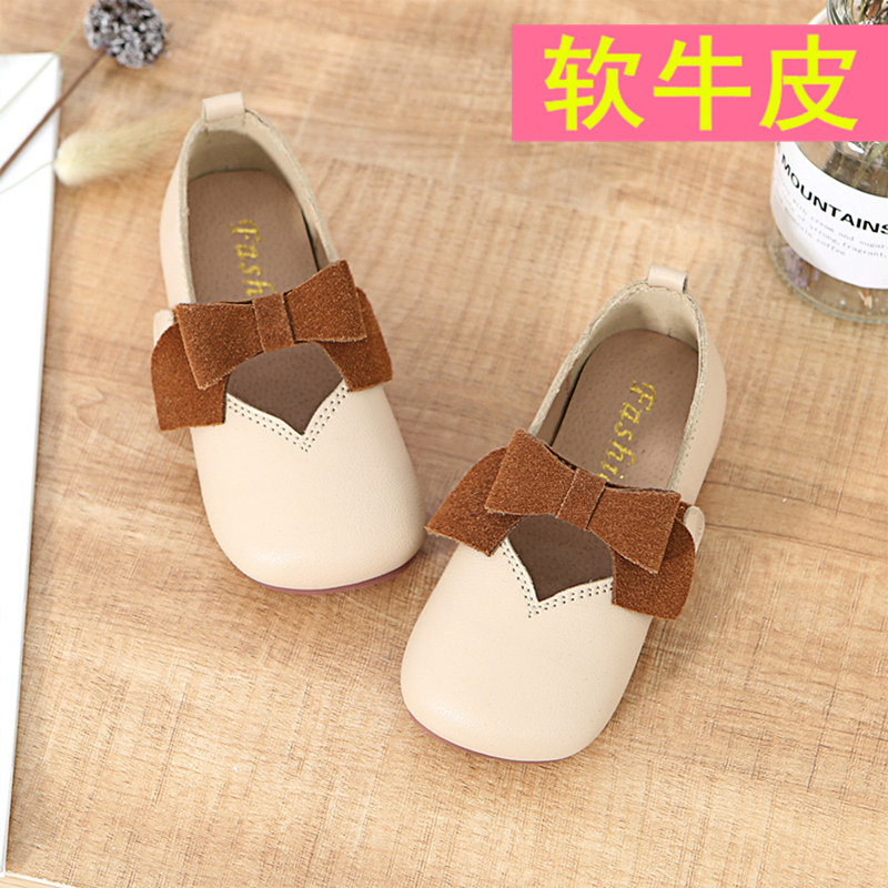 真皮女童小皮鞋秋季公主风儿童四季单鞋小童女孩子软底宝宝奶奶鞋